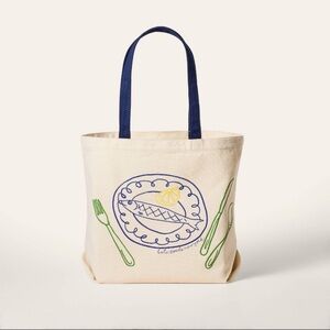 Kate Spade Cream and Blue Tote Bag x Target new